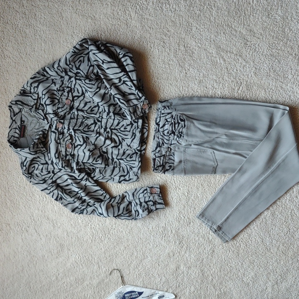 Zebra print pantsuit with crop top